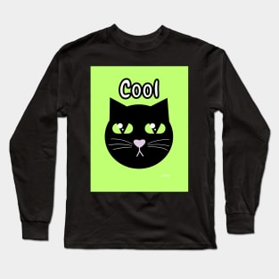 cool cat-black cat Long Sleeve T-Shirt